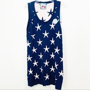 AJLJ for Colmar Navy Blue Stars Sleeveless Dress